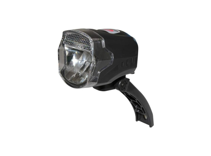Éclairage Vélo Avant P2R Halogène 10 Lux - Sur Fourche - Noir (80mm)