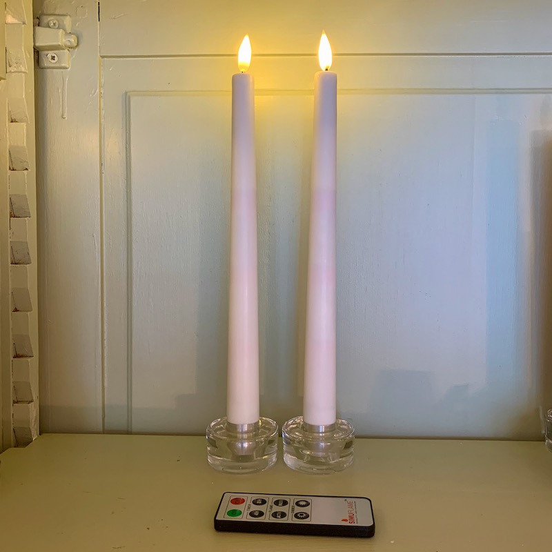 Coffret de 2 bougies Flambeaux Led avec télécommande