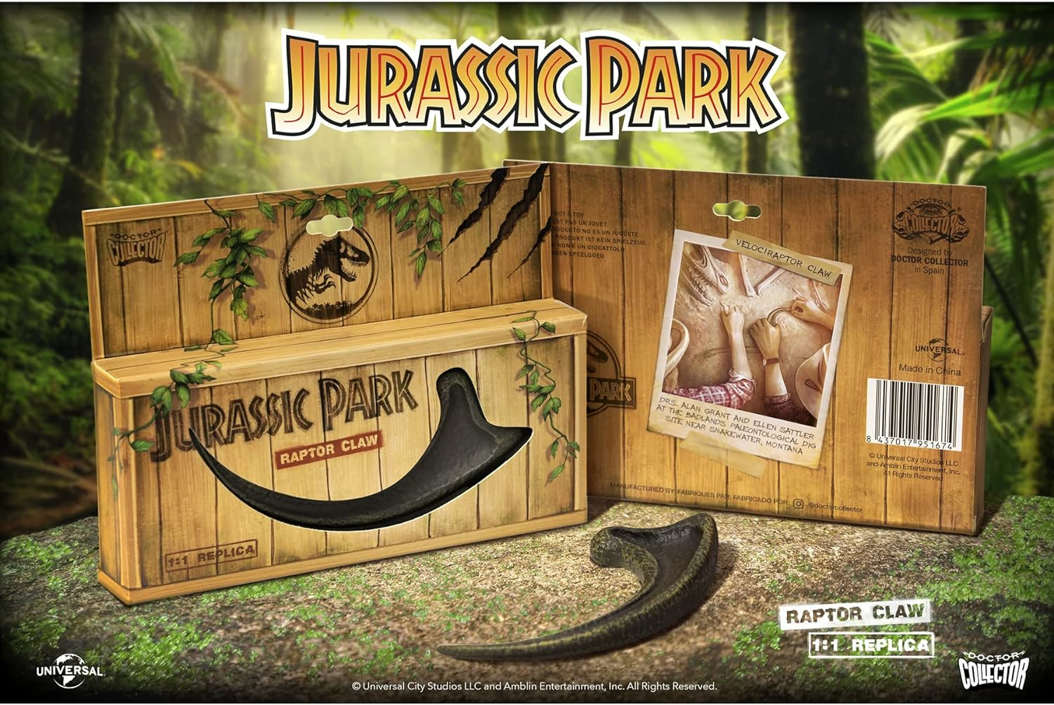 Jurassic Park Réplique de Griffe Raptor