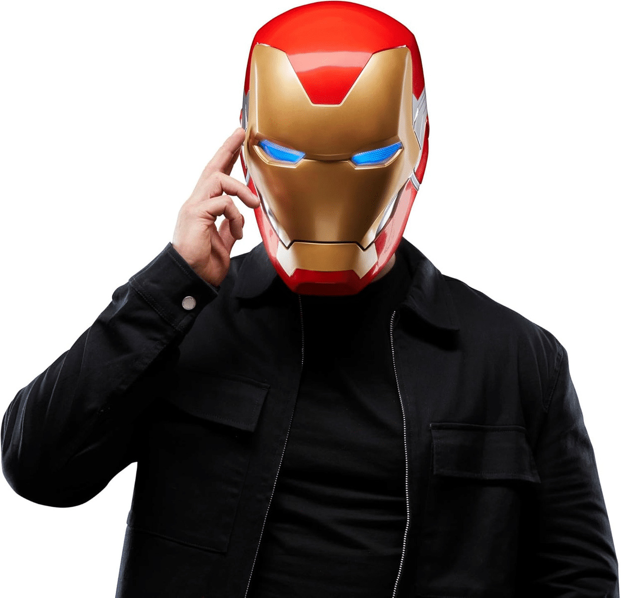 Avengers Marvel Legends Series, Casque électronique Premium Iron Man avec Effets Lumineux, Endgame