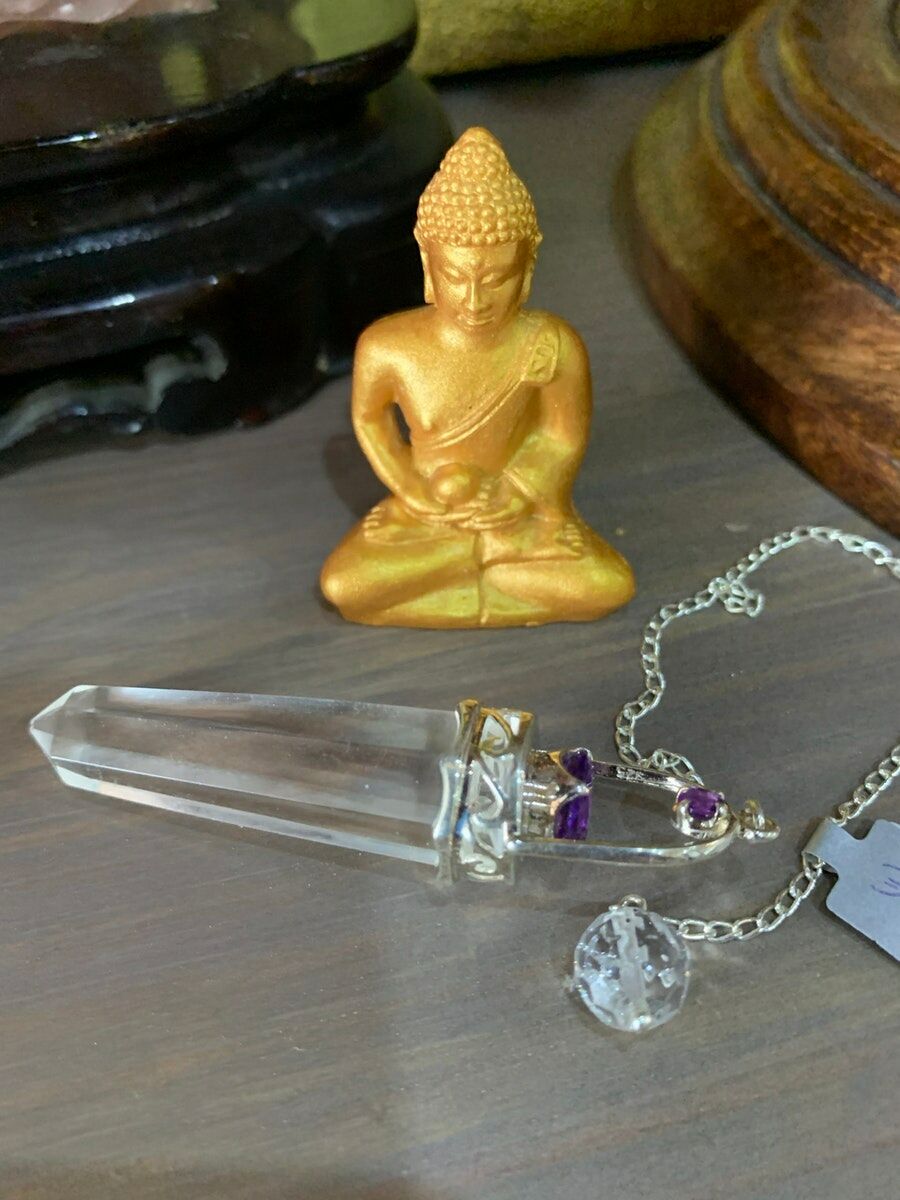 Pendule Boule Facettes Cristal De Roche - Little Bouddha Spirit
