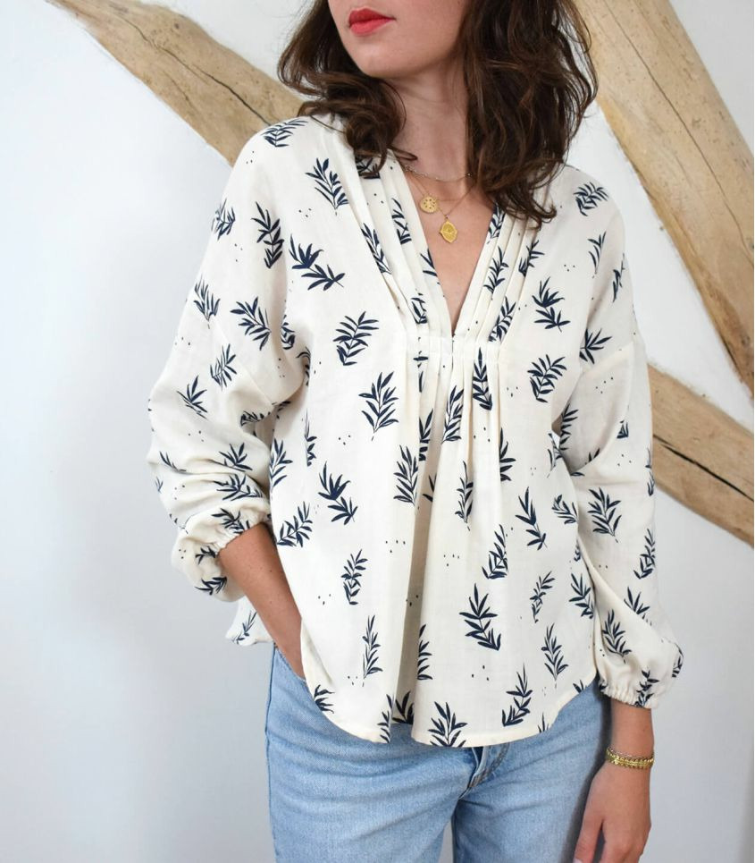 Singulière par Cousette – Patron Couture Robe ou Blouse "Espelette" du XS au XXXL