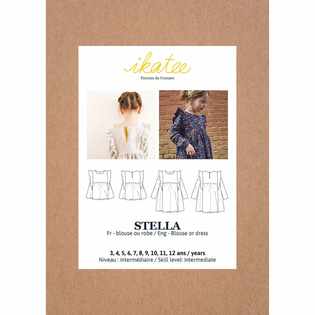 Ikatee – Patron Enfant Blouse et Robe "Stella" de 3 ans à 12 ans