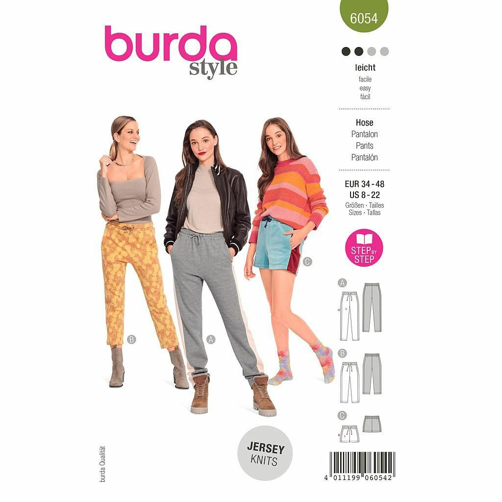 Burda Style – Patron Femme Pantalons ou Short n°6054 du 34 au 48