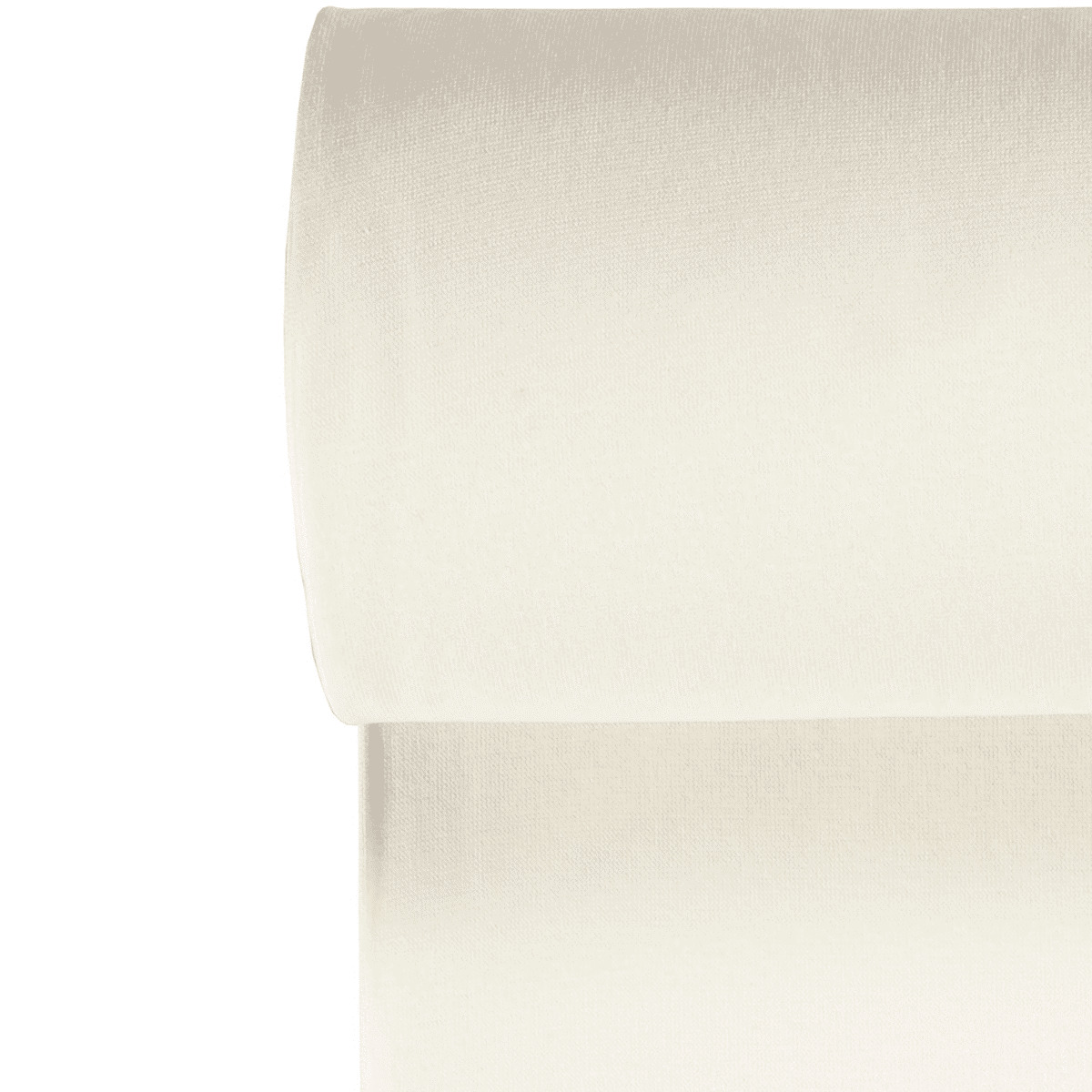 Sélection Coup de Coudre - Tissu Jersey Bord-Cotes Uni Couleur Blanc Cassé