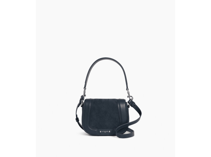 Petit sac bandoulière Ella en cuir grainé et nubuck