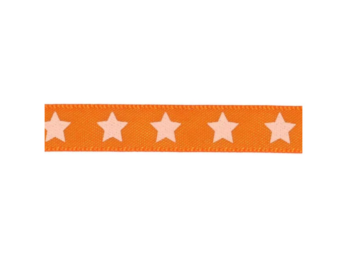 Frou-Frou Paris - Ruban Satin Soyeux Etoiles Mandarine