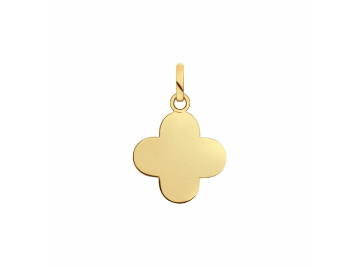 Pendentif Arthus Bertrand Croix Trèfle F. mince or jaune