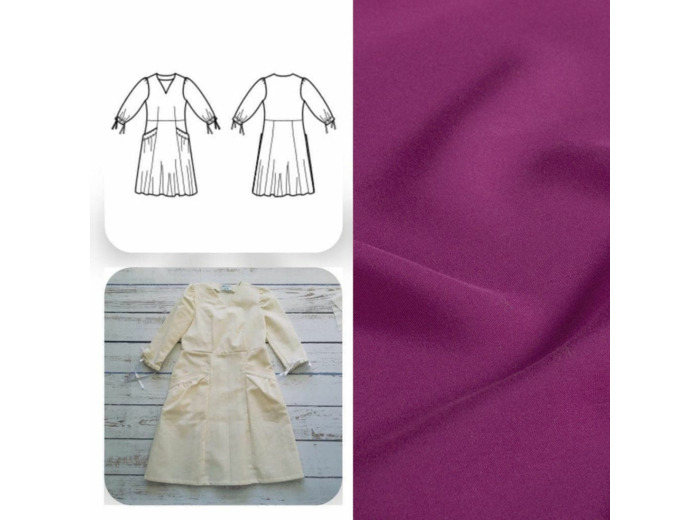 Christine Charles – Kit Couture Robe Eleanora Uni Couleur Magenta