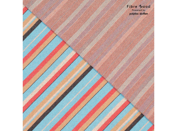 Fibre Mood - Tissu Jacquard de Coton Bio "Arielle & Jules" Rayures Multicolore