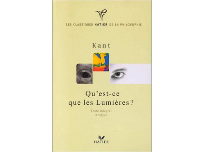 Livre Qu'est-ce Que les Lumières ?, Emmanuel Kant