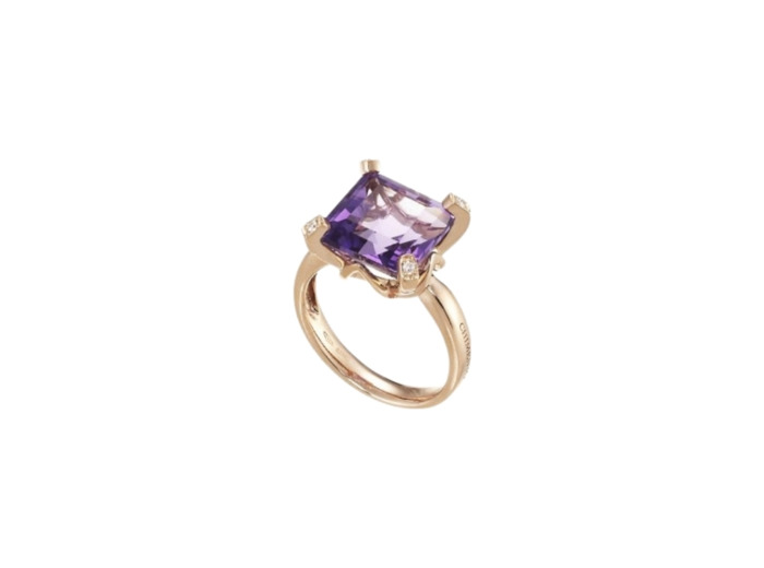 Bague Chimento Iris en or rose, aùéthyste et diamants