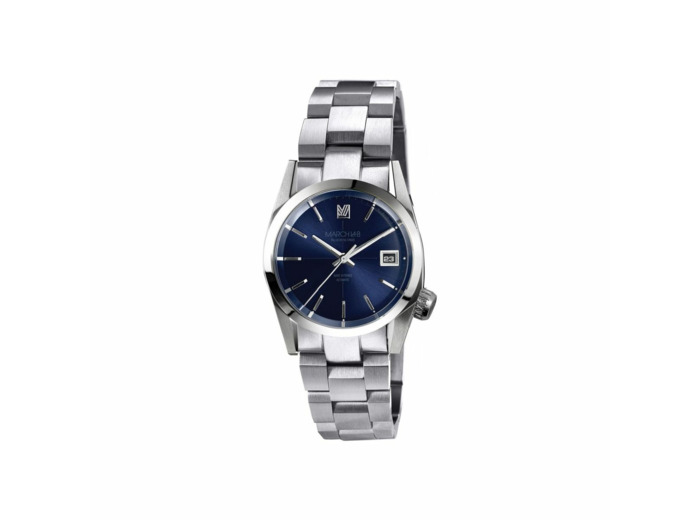 Montre March LA.B AM69 AUTOMATIQUE 36 MM - NAVY - Acier Brossé 3 Maillons