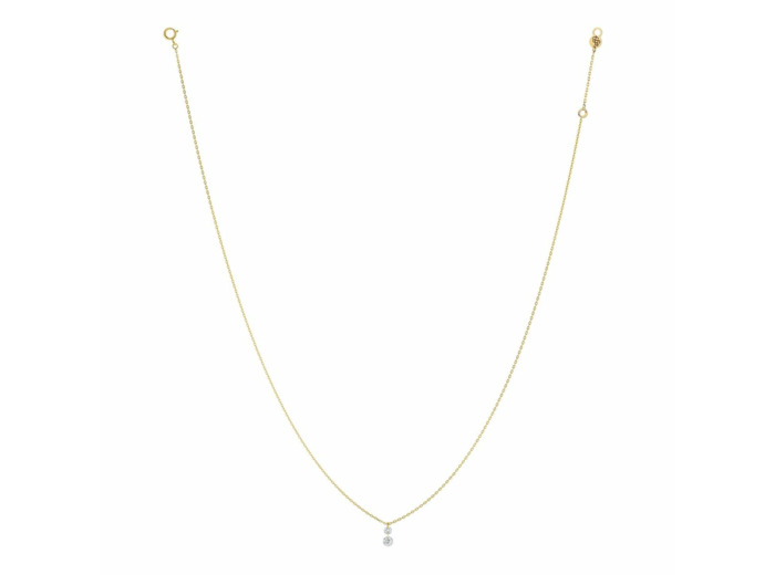 Collier La Brune & La Blonde 360° Duo en or jaune et diamants de 0.20ct
