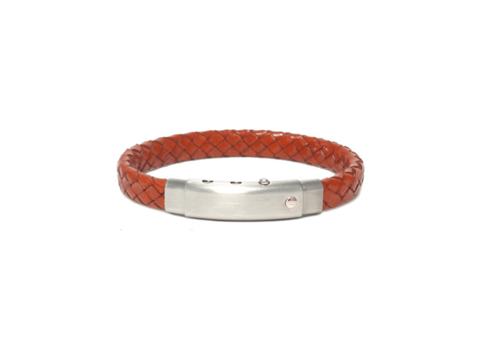 Bracelet Borsari Audace Pelle en acier et cuir
