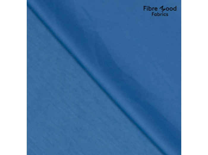 Fibre Mood - Tissu Jersey Interlock en Modal Mélangé "Yushu" Uni Couleur Bleu Ciel