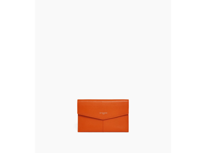 Pochette enveloppe moyen modèle Charlotte en cuir lisse