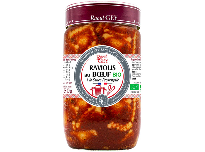 Raviolis au Boeuf BIO 650g