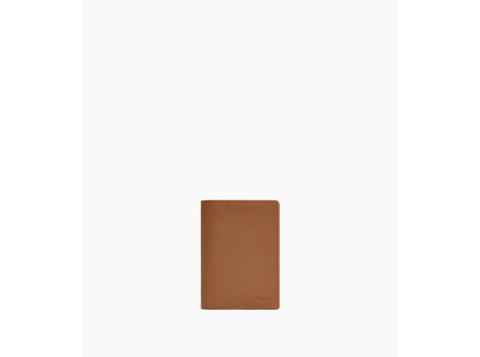 Grand portefeuille zippé Charles en cuir grainé