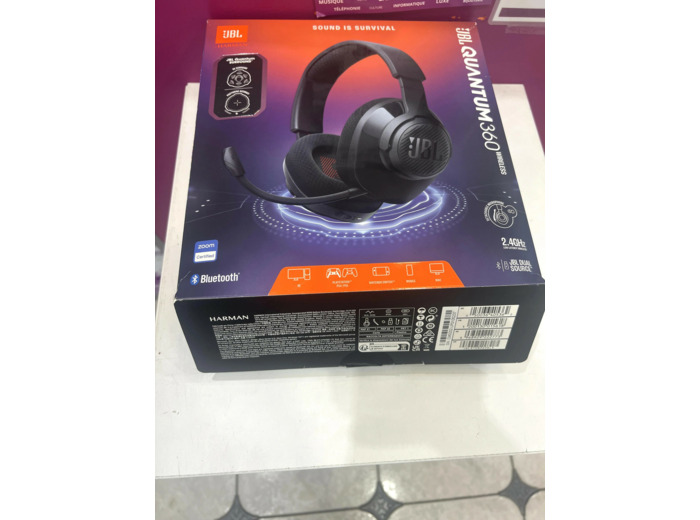 Casque gaming circum-auriculaire sans fil JBL Quantum 360 Wireless Noir