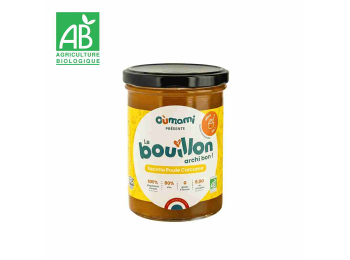 Bouillon d'os poulet curcuma - 370ml