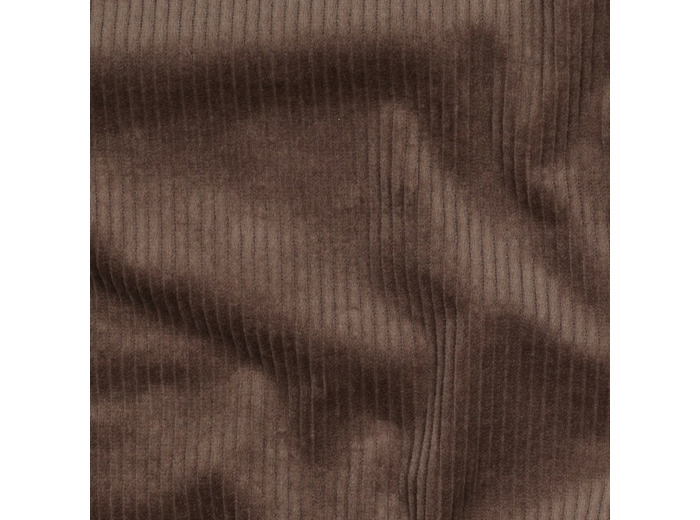 Sélection Coup de Coudre - Velours Côtelé Lavé Extensible – Brun Chocolat – Côtes Moyennes 4 mm