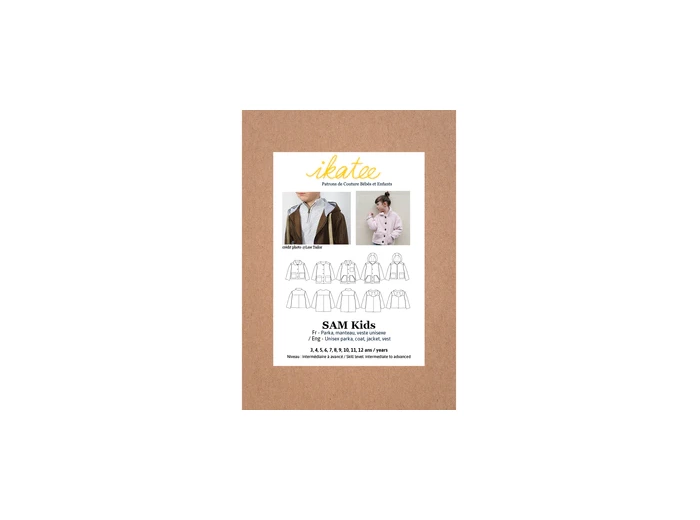 Ikatee – Patron Enfant Parka Veste "Sam Kids" de 3 à 12 ans