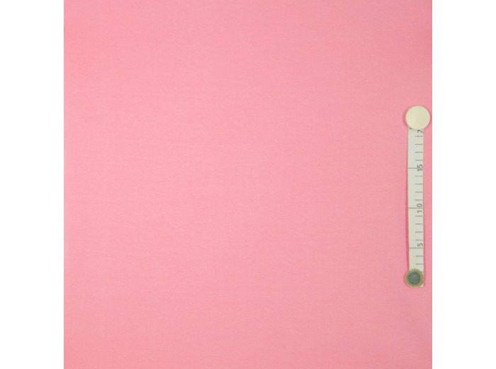 Sélection Coup de Coudre - Tissu Jersey Bord-Cotes Uni Couleur Rose Chewing Gum
