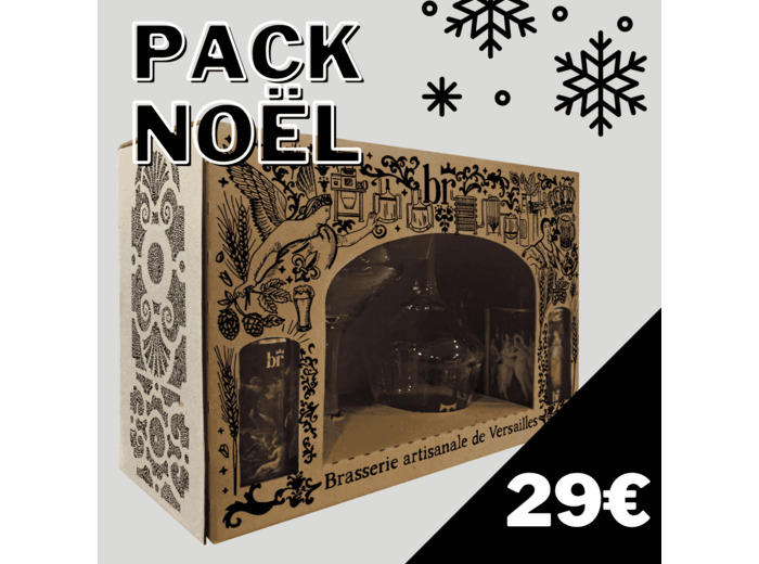 Pack cadeau 4 bières / 2 verres