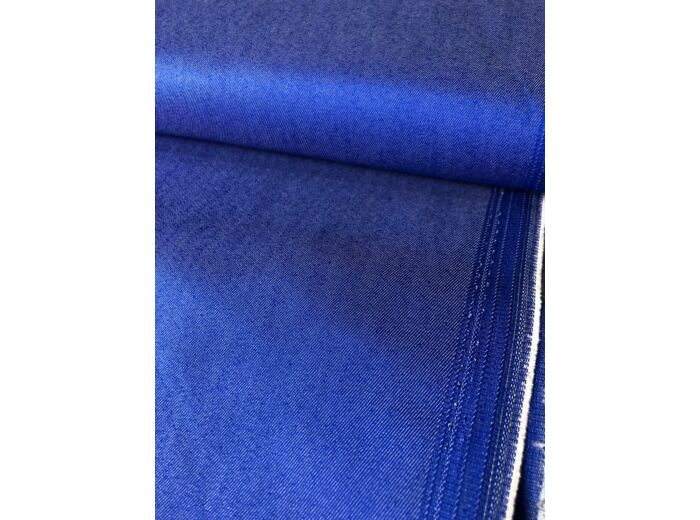 Sélection Coup de coudre - Tissu Denim Léger en Coton Mélangé Uni Couleur Ultramarine