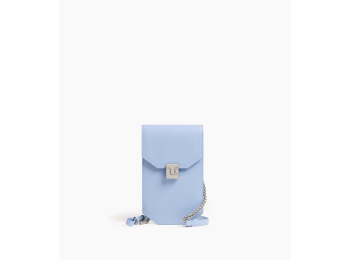 Etui téléphone à rabat Rose en cuir lisse