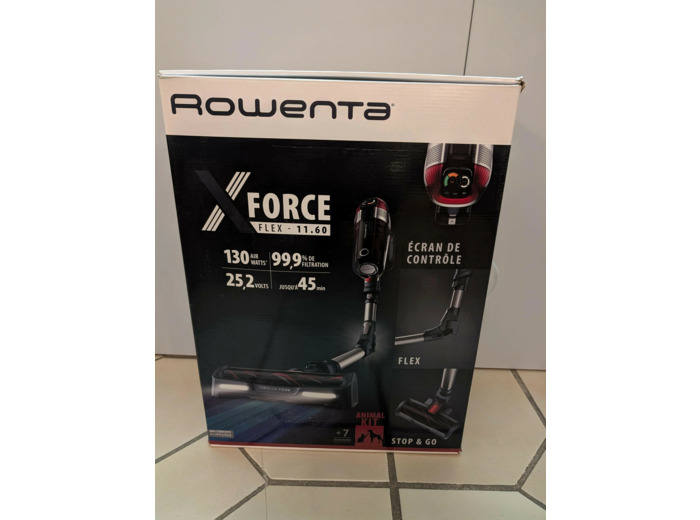 Aspirateur balai Rowenta X-Force Flex 11.60 RH9877WO 2-en-1 rouge/gris