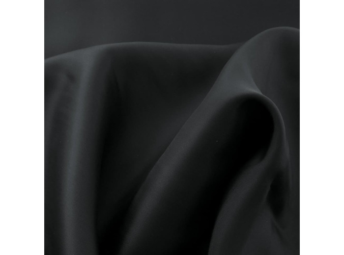Bemberg - Doublure Taffetas de Cupro Fiber et Acetate Uni Couleur Noir