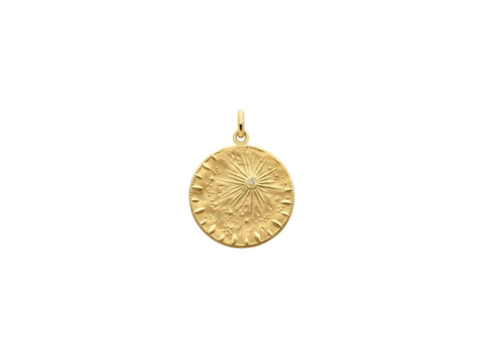 Médaille Arthus Bertrand Pluie d’étoiles or jaune poli et diamant