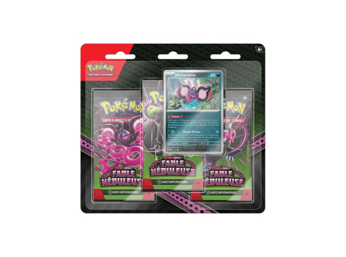 JCCPokémon: Blister de 3boosters Pêchaminus Écarlate et Violet– Fable Nébuleuse (3boosters et 1Carte Promo Brillante)