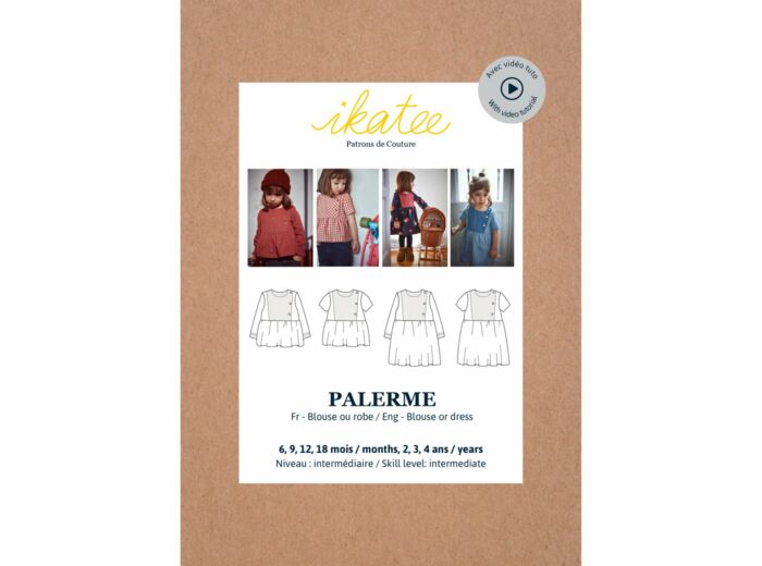 Ikatee – Patron Enfant Blouse ou Robe "Palerme" de 6 mois à 4 ans
