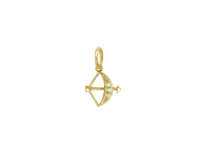 Pendentif Gigi Clozeau Zodiaque Sagittaire en or jaune et diamants