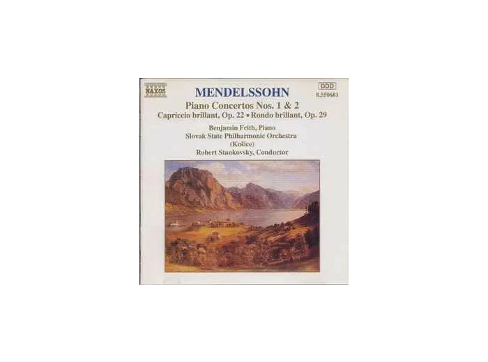 Cd Mendelssohn - Benjamin Frith, Slovak State Philharmonic Orchestra, Košice, Robert Stankovsky - Piano Concertos Nos. 1 & 2 - Capriccio Brillant, Op. 22 - Rondo Brillant, Op. 29 (1993)