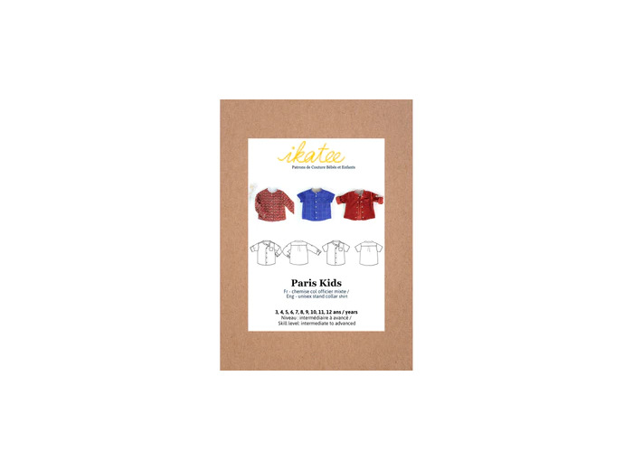 Ikatee – Patron Enfant Chemise "Paris" de 3 à 12 ans