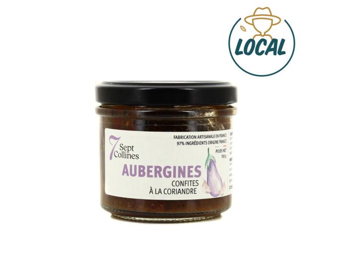Aubergines confites à la coriandre - Les 7 collines