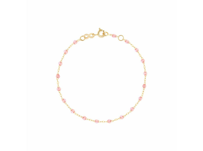 Bracelet Gigi Clozeau Classique en or jaune et résine rosée, 17cm