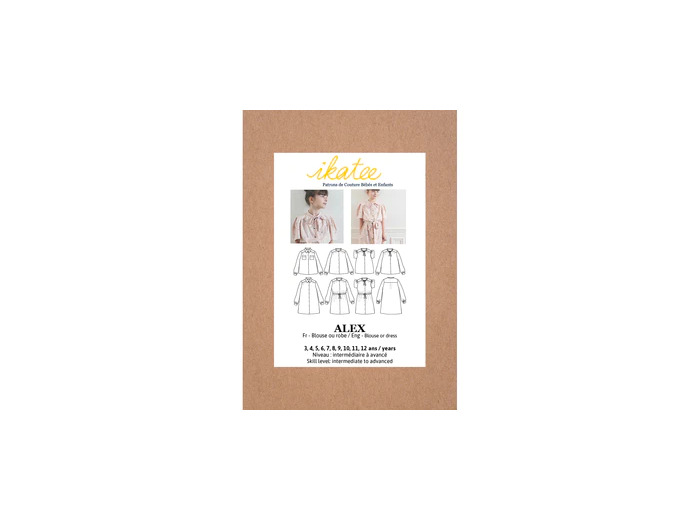 Ikatee – Patron Enfant Blouse ou Robe "Alex" de 3 à 12 ans