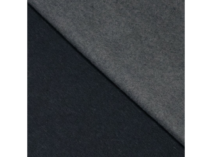 Sélection Coup de Coudre - Tissu Jersey Sweat de Coton Gratté Uni Couleur Noir