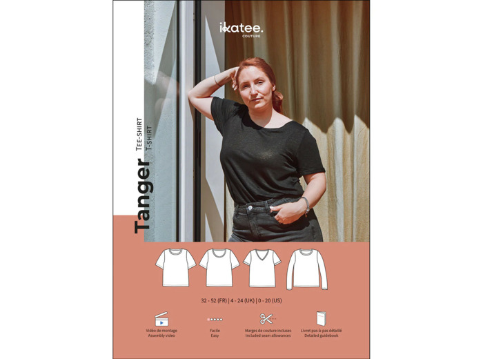 Ikatee – Patron Femme T-shirt  "Tanger" du 32 au 52