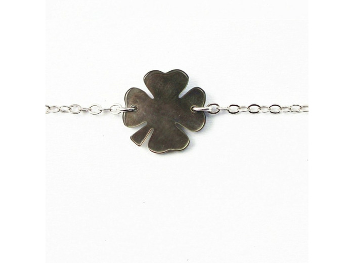 Bracelet Argent 925 Et Trèfle En Nacre