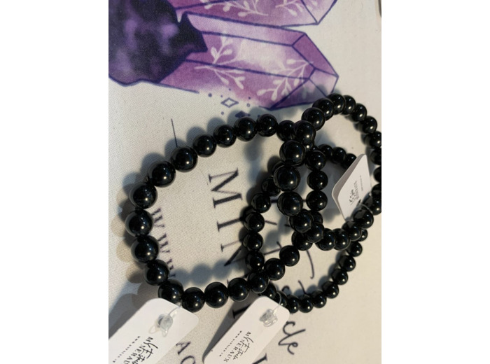 Bracelet Tourmaline noire (Schorl) 8mm