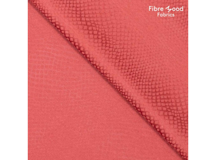 Fibre Mood - Tissu Jacquard de Viscose Melangé "Zinnia" Couleur Vieux Rose à Motif Animalier