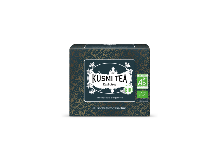 Thés Aromatisés Noirs Earl Grey Bio - Etui 20 sachets mousseline - 40gr