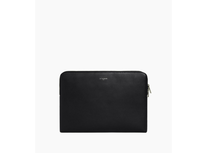 Pochette ordinateur 14" en cuir grainé
