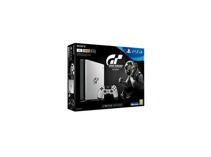 Console Sony PS4 Slim 1 To Argent + Gran Turismo Sport + Qui es - tu ?